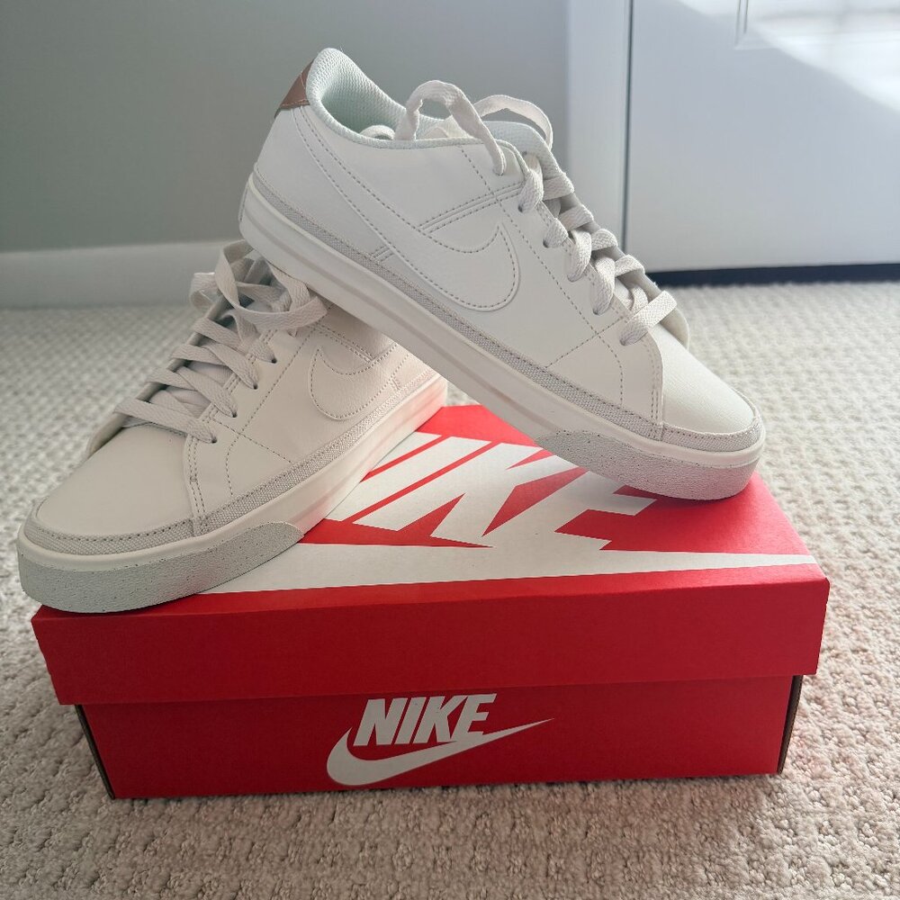 Women's Nike Court Legacy Sneakers - Phantom White, Size 7.5 - Like New